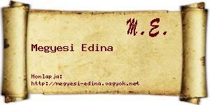 Megyesi Edina névjegykártya